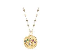 QYYZTQY Evil Eye Necklace For Women and Men, Heart Evil Blue Eye Sun Necklace Evil Eye Pendant, Evil Eye Necklace Gold, Evil Eye Choker, Evil Eye Necklace For Men