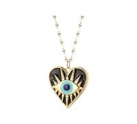 QYYZTQY Evil Eye Necklace For Women and Men, Heart Evil Blue Eye Sun Necklace Evil Eye Pendant, Evil Eye Necklace Gold, Evil Eye Choker, Evil Eye Necklace For Men
