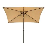 QYYZTQY Extra Large Rectangular Garden Umbrella Parasols,8 Ft Market Table with Crank Tilt,Outdoor Patio Beach Pool Yard Sun Shades (Beige 2M×3 Meters)