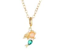 QYYZTQY Fairy Necklace For Women, 925 Sterling Silver Fairy Tales Sweet Crystal Princess Pendant Necklace Elegant Sparkle Flower, Tinkerbell Necklace, Fairy Jewelry, Tinkerbell Jewelry