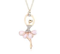 QYYZTQY Fairy Necklace For Women, Crystal Ballet Dancer Girl Pendants Choker Acrylic Fairy Princess, Tinkerbell Necklace, Fairy Jewelry, Tinkerbell Jewelry, Fairy Choker