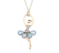 QYYZTQY Fairy Necklace For Women, Crystal Ballet Dancer Girl Pendants Choker Acrylic Fairy Princess, Tinkerbell Necklace, Fairy Jewelry, Tinkerbell Jewelry, Fairy Choker
