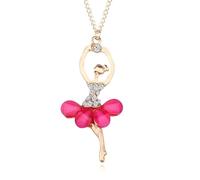 QYYZTQY Fairy Necklace For Women, Crystal Ballet Dancer Girl Pendants Choker Acrylic Fairy Princess, Tinkerbell Necklace, Fairy Jewelry, Tinkerbell Jewelry, Fairy Choker