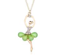 QYYZTQY Fairy Necklace For Women, Crystal Ballet Dancer Girl Pendants Choker Acrylic Fairy Princess, Tinkerbell Necklace, Fairy Jewelry, Tinkerbell Jewelry, Fairy Choker