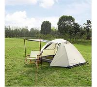 QYYZTQY Family Camping Dome Tent, Dark and Cool Inside, 3-4 People Awning, Standing Height UV, Protection Floor Pan Waterproof