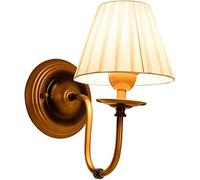 QYYZTQY Farmhouse Rustic Wall Mounted Lamp, Elegant Wall with Fabric Shade, Indoor Decoration Wall Light Fixture for Living Room Bedroom Bedside Hallway Hotel Cafe