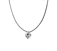 QYYZTQY Fashion Shiny Crystal Necklace For Women Female Transparent Fishing Line Round Zircon Choker Minimalist Clavicle Chain Jewelry. Single Pearl Necklaces For Women, Single Pearl Necklace Silver,