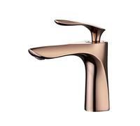 QYYZTQY Faucet Bathroom Basin Faucets Gold Sink Mixer Hot Cold Single Handle Deck Mounted Lavatory Crane Water Tap Rose Gold(Deep Blue)