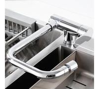 QYYZTQY Faucets Folding Inside Window Sink Faucet Dual Mode Single Handle Hot and Cold Water 360° Swivel Brass Kitchen Mixer Faucet-Chrome