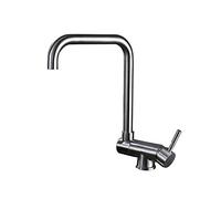 QYYZTQY faucets Inner Opening Window 304 Stainless Steel Kitchen Hot and Cold Sink Faucet Folding Rotating Single Hole