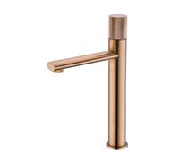 QYYZTQY Faucets Rose Bathroom Waterfall Single Hole Cold and Hot Water Tap Basin Faucet Mixer Taps,Sink Faucet(Brushed Gold B)