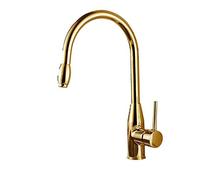 QYYZTQY Faucets with Pull Down Sprayer Brass Hot and Cold Sink Rotating Kitchen Faucet Telescopic Faucet-B