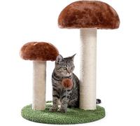 QYYZTQY Festive Scratching Post Cactus Tree Tower Sisal Rope Cat Climbing Frame with Christmas Decoration