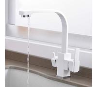 QYYZTQY Filter Kitchen Faucet Drinking Single Hole Black Hot and Cold Pure Water Sinks Deck Mounted Mixer Tap 81058 White Heavy Duty Star of Light