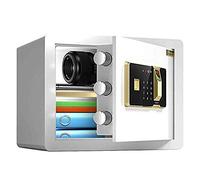 QYYZTQY Fireproof Waterproof Safe Box, Safe Safes 2 Color Small- Scale Embedded Fingerprint Password Safe with Key Office Hotel Dedicated Hidden Safe Box for Home Office Cash Use Storage