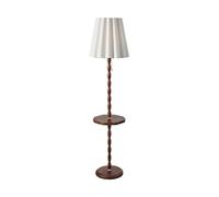 QYYZTQY Floor Lamp Floor Lamp for Living Room, Solid Wood Side Table Lamp, End Table Tall Pole Standing Light for Bedroom, Office, Apartment Standing Lamp