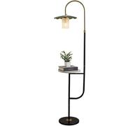 QYYZTQY Floor Lamp Floor Lamp Standing Iron Floor Lamp with Marble Table Nordic Green Leaf Acrylic Lampshade Lamp Standing Light for Living Room Bedroom Floor Lamps for Living Room