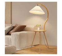 QYYZTQY Floor Lamp Floor Lamp with End Table, Nightstand End Table with Standing Reading Light, Wood Bedside Floor Light for Living Room Sofa Bedroom Guest Room Standing Lamp