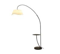 QYYZTQY Floor Lamp Floor Lamp with Shelves Marble Base Industrial ARC Reading Standing Lamp with Table for Living Room Bedroom Office Standing Lamp