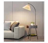 QYYZTQY Floor Lamp Floor Lamp with Table, Foor Lamp with Drawer, Side Table with USB Charging Port, Bedside Nightstand End Table for Living Room, Bedroom,Guest Room Standing Lamp(Gris)