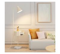 QYYZTQY Floor Lamp Floor Lamp with Table, Rustic Side Table with LED, Tall Table Lamps for Bedroom Office, Standing Lamp(Beige)