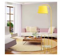 QYYZTQY Floor Lamp Floor Lamps End Table with Charging Station, Bedside Table with Lamp Attached, Small Side Table Lamp for Bedroom Standing Lamp(Yellow)