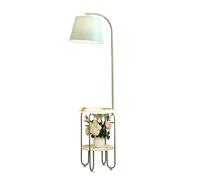 QYYZTQY Floor Lamp Floor Lamps End Table with Charging Station, Bedside Table with Lamp Attached, Small Side Table Lamp for Bedroom Standing Lamp(Green)
