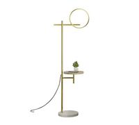 QYYZTQY Floor Lamp Floor Lamps for Living Room Marble Tray Floor Lamp Vertical Lamp Indoor Decoration Lighting Reading Standing Lamp(Gold)