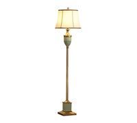 QYYZTQY Floor Lamp for Living Room Floor Light American Resin Floor Lamp Fabric Lampshade Floor Light for Living Room Bedroom Bedside Coffee Table Standing Lamp Standing Lamp Standing Light (Color :