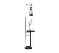 QYYZTQY Floor Lamp Rustic Floor Lamp with Tray, Standing Lamp with Remote Control, Tall Lamp for Living Room Fits in Room Decor Standing Lamp