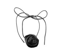 QYYZTQY Flower Choker For Women and Girls, Retro Style Handmade Rose Necklace Elegant Collar Bohemian Exaggerated Flowers Velvets Clavicle Chain Adjustable Rope Choker, Flower Choker Necklace For