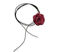 QYYZTQY Flower Choker For Women and Girls, Romantic Gothic Big Rose Flower Clavicle Chain Necklace For Women Ladies Adjustable Rope Choker, Flower Choker Necklace For Woman