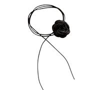 QYYZTQY Flower Choker For Women and Girls, Romantic Gothic Big Rose Flower Clavicle Chain Necklace For Women Ladies Adjustable Rope Choker, Flower Choker Necklace For Woman