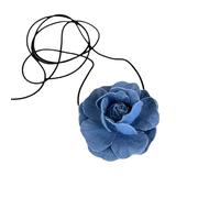 QYYZTQY Flower Choker For Women and Girls, Rope Necklace Choker with Large Flower Exaggerated Flowers Clavicle Chain Adjustable Rope Choker, Flower Choker Necklace For Woman