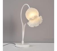 QYYZTQY Flower Table Lamp Glass Bedside Night Stand Light Nordic Floral Desktop Lights Accent Lamp Lily of The Valley Nightstand Lamps for Living Room Bedroom Office Reading