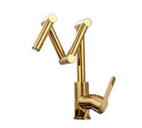 QYYZTQY Folding Lever Faucet Hot and Cold Mix Foldable Swivel Kitchen Sink Mixer Taps Single Handle Shower Head