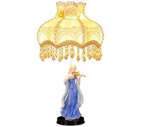 QYYZTQY French Farmhouse Table Lamp 26.4" Tall Extra Large Ceramic Table Lamp Blue Violin Girls Bedside Nightstand Lamp Vintage Cottage End Desk Light for Living Room Kids Bedroom Home Office