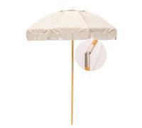 QYYZTQY Fringe Patio Umbrella,Vintage Wood Tilt Garden Parasol,Outdoor Beach Umbrella,Market Table Umbrella with 8 Ribs,for Outdoor Yard Deck Party Themed Restaurant Cafe