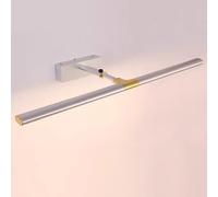 QYYZTQY Front Lamp Waterproof Above Bath Light Indoor Wall Long Strip Aluminium for Bedroom Bathroom Mirror Vanity (Silvery-Warm Light,30cm)