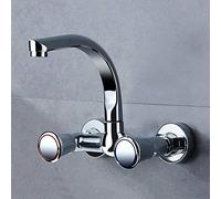 QYYZTQY Full Copper Brushed Gold washbasin Toilet Nordic Bathroom Cabinet Basin Hot and Cold Water Faucet, b Chrome Big Wave Sand