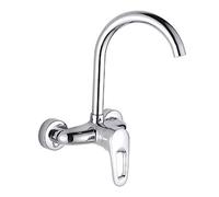 QYYZTQY Full Into The Hot and Cold Water Mixer Copper Body Mixing Valve Hanging Wall Kitchen Sink Faucet Single Handle Rotatable,Hand Up(Hand Up)