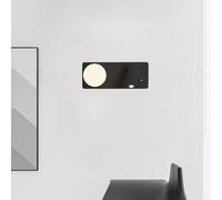 QYYZTQY G9 Indoor USB Charging Port Wall Lamp with 350°+90° Adjustable Spotlight (White Right, Warm Light)