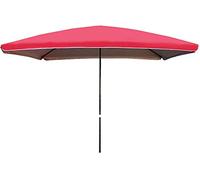 QYYZTQY Garden Outdoor Umbrella Sunshade, 3.0m Wind Up Parasol Easy Assembly Protective for Beach and Market Sun Umbrella,Red