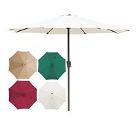 QYYZTQY Garden Parasol,Fishing Market, with 8 Sturdy Ribs, Rain Windproof for Balcony, Dining Tables, Gardens, Patios, Decking, Outdoor Table Umbrella (Cream 10FT())