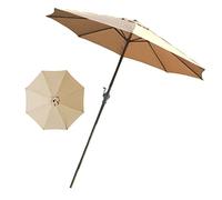 QYYZTQY Garden Parasol,Fishing Market, with 8 Sturdy Ribs, Rain Windproof for Balcony, Dining Tables, Gardens, Patios, Decking, Outdoor Table Umbrella (Beige 106inch)