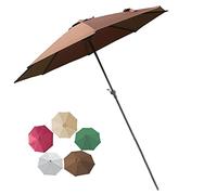 QYYZTQY Garden Parasol,Outdoor Umbrella Replacement Parasol, Outdoor Shade, Ventilation, Easy to Assemble, Showerproof, Sun Protection Windproof, for Beach/Pool/Patio, BEA
