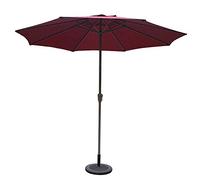 QYYZTQY Garden Parasol Round Market/Garden/Patio 70+ Outdoor Umbrella for Balcony Table Terrace Deck Or Yard (Wine Red)