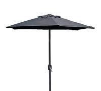 QYYZTQY Garden Parasol,Round Patio Umbrella,Outdoor Sun Shades with Tilt and Crank Mechanism,for Balconies,Beaches,Swimming Pools,2.5 M (Black)