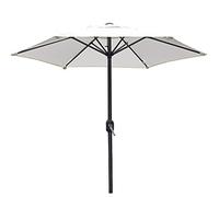 QYYZTQY Garden Parasol,Round Patio Umbrella,Outdoor Sun Shades with Tilt and Crank Mechanism,for Balconies,Beaches,Swimming Pools,2.5 M (White)
