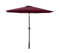 QYYZTQY Garden Parasol Sun Shade 2.7M Outdoor Umbrella 8 Sturdy Ribs with Crank Tilt Mechanism for Lawn, Deck, Patio and Balcony,White (Red)